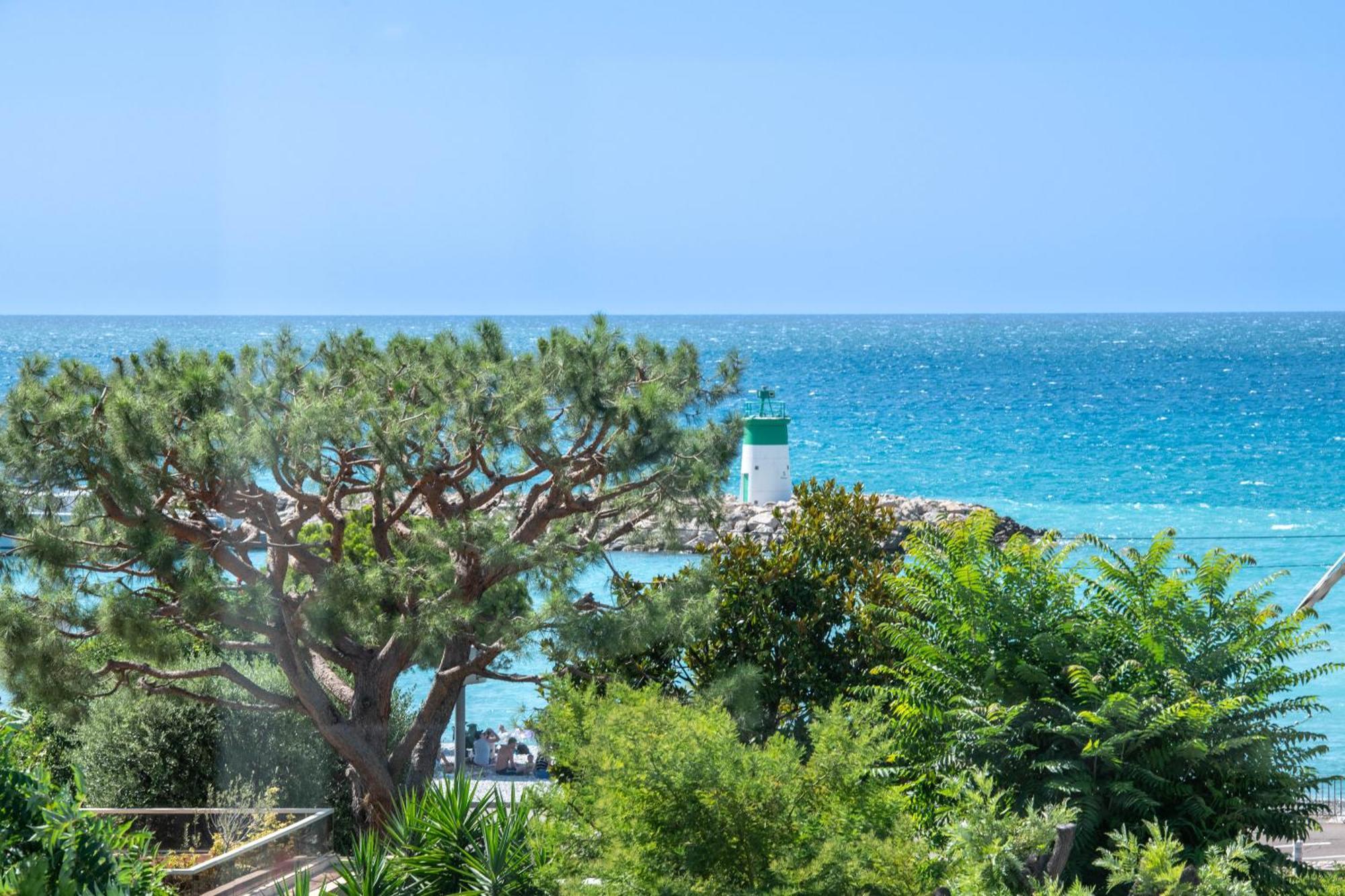 Residence Mediterranee - Beachfront - Sun And Seaview - Pool - Private Parking Cagnes-sur-Mer Eksteriør billede